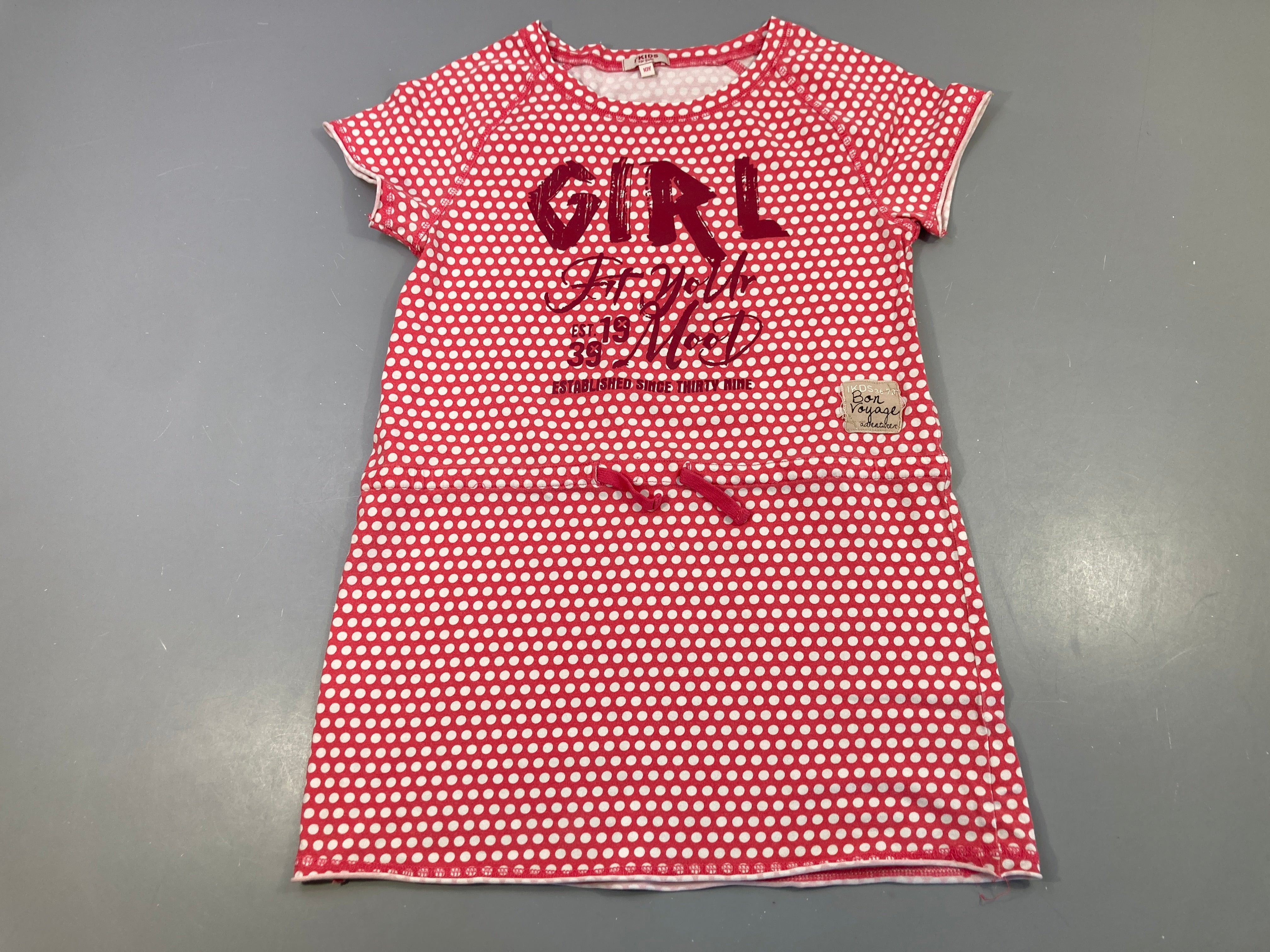 Robe m.c jersey rose pois Girl