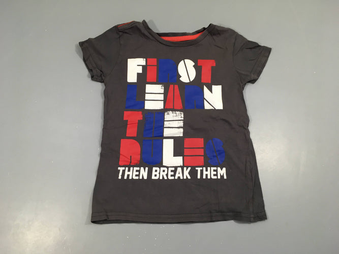 T-shirt m.c gris foncé First, moins cher chez Petit Kiwi