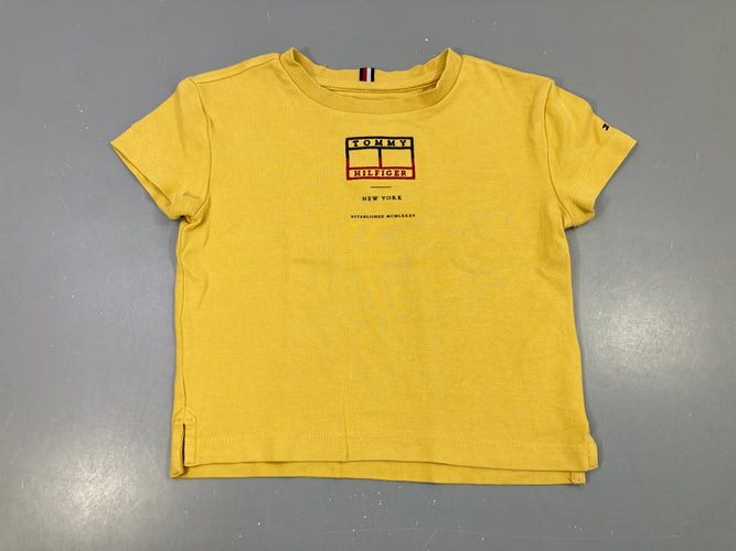T-shirt m.c jaune tommy hilfiger, moins cher chez Petit Kiwi