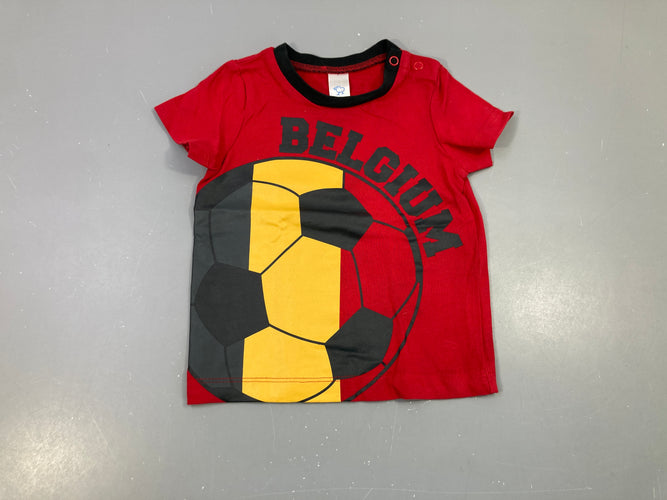 T-shirt m.c rouge foot Belgium, moins cher chez Petit Kiwi