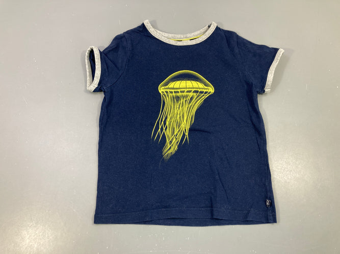 T-shirt m.c bleu foncé méduse, moins cher chez Petit Kiwi