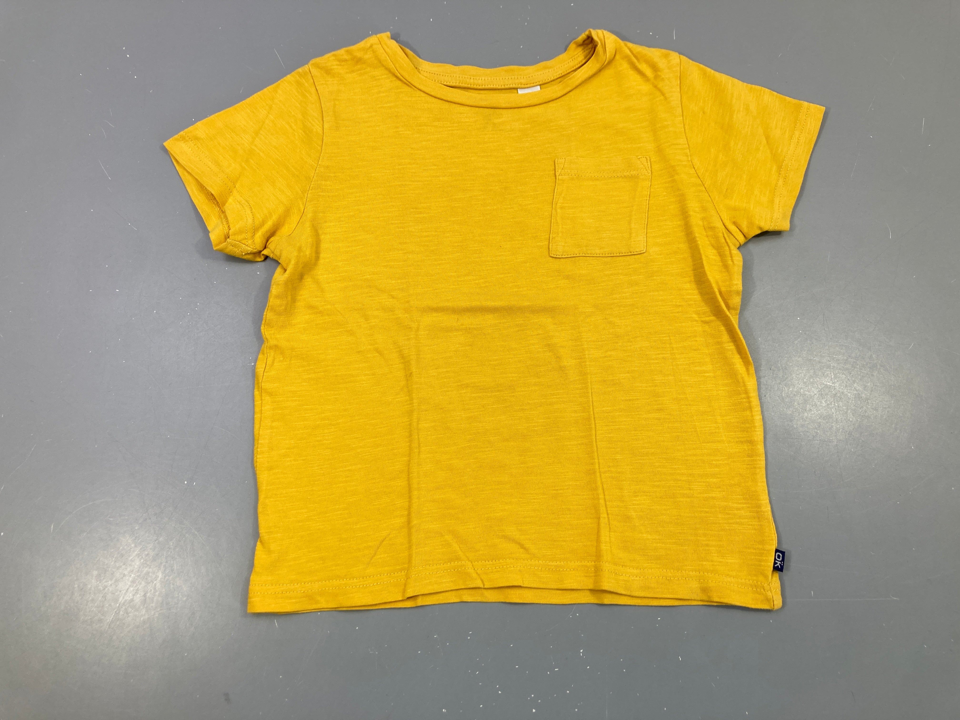 T-shirt m.c jaune flammé poche