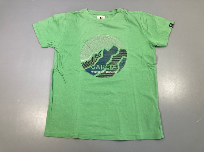 T-shirt m.c vert rond, moins cher chez Petit Kiwi