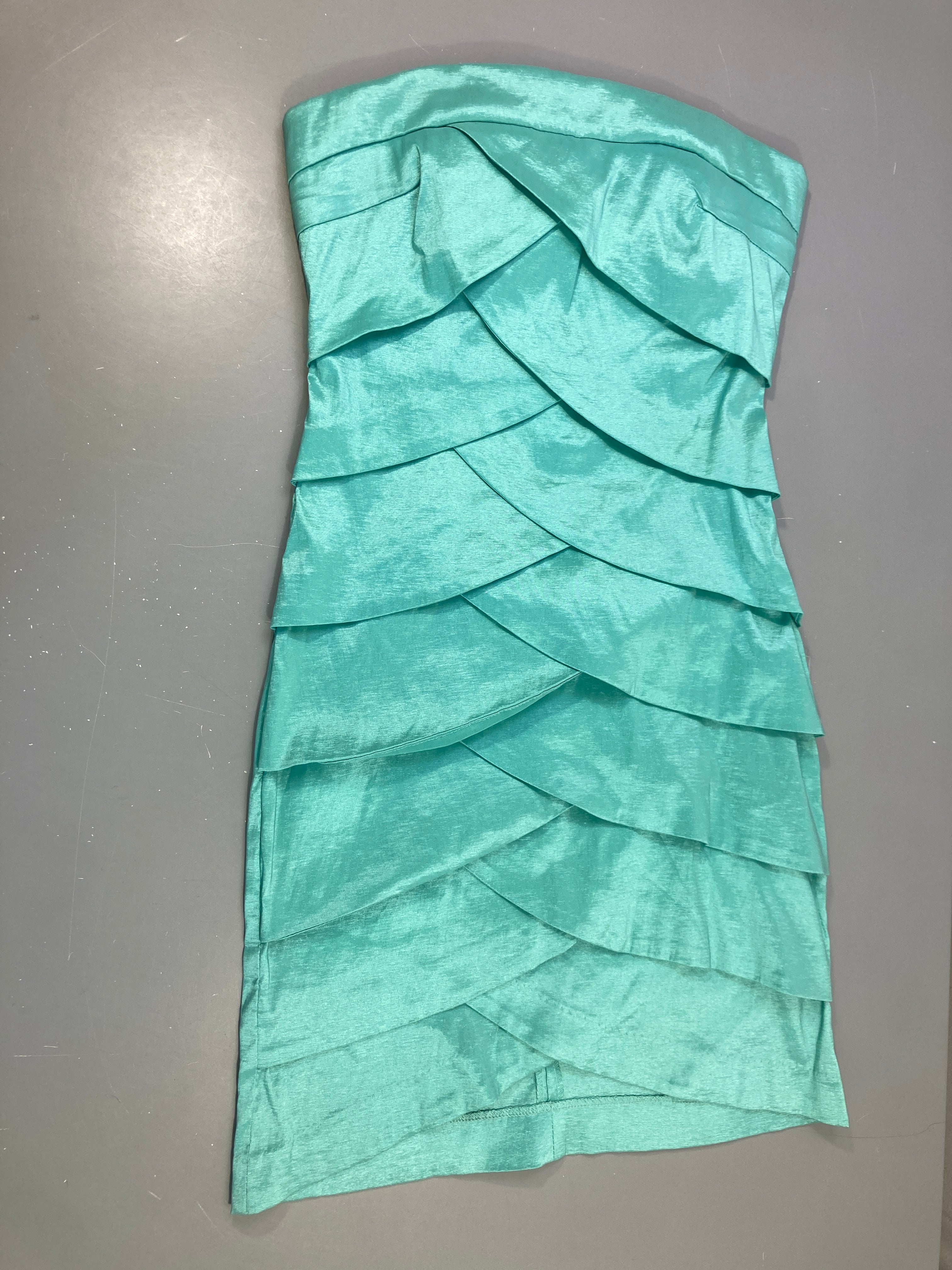 Robe bustier de cérémonie turquoise