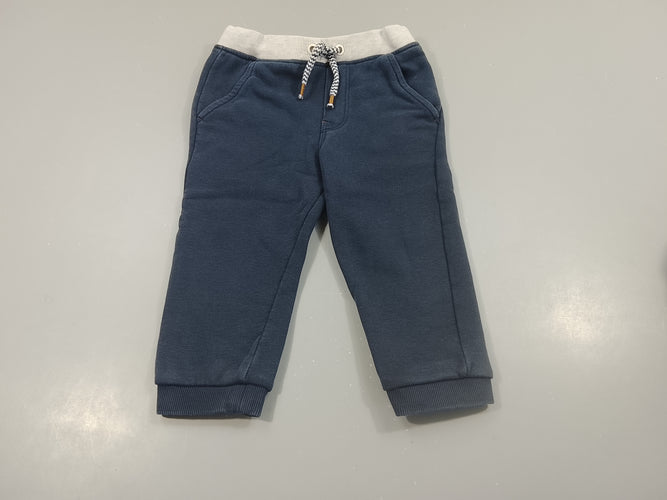 Pantalon jogging molleton bleu marine , gris clair, moins cher chez Petit Kiwi
