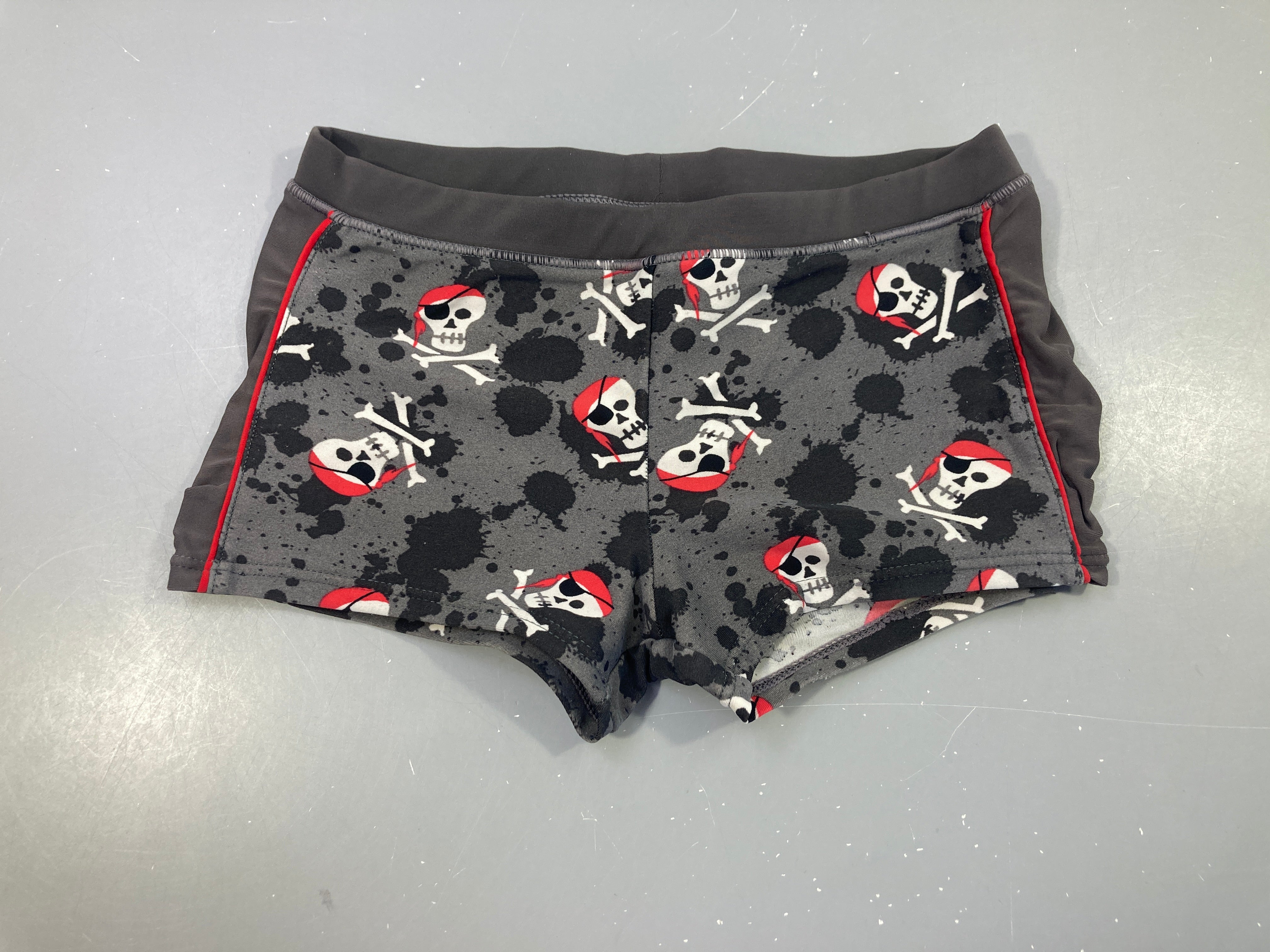 Maillot boxer gris Têtes de mort