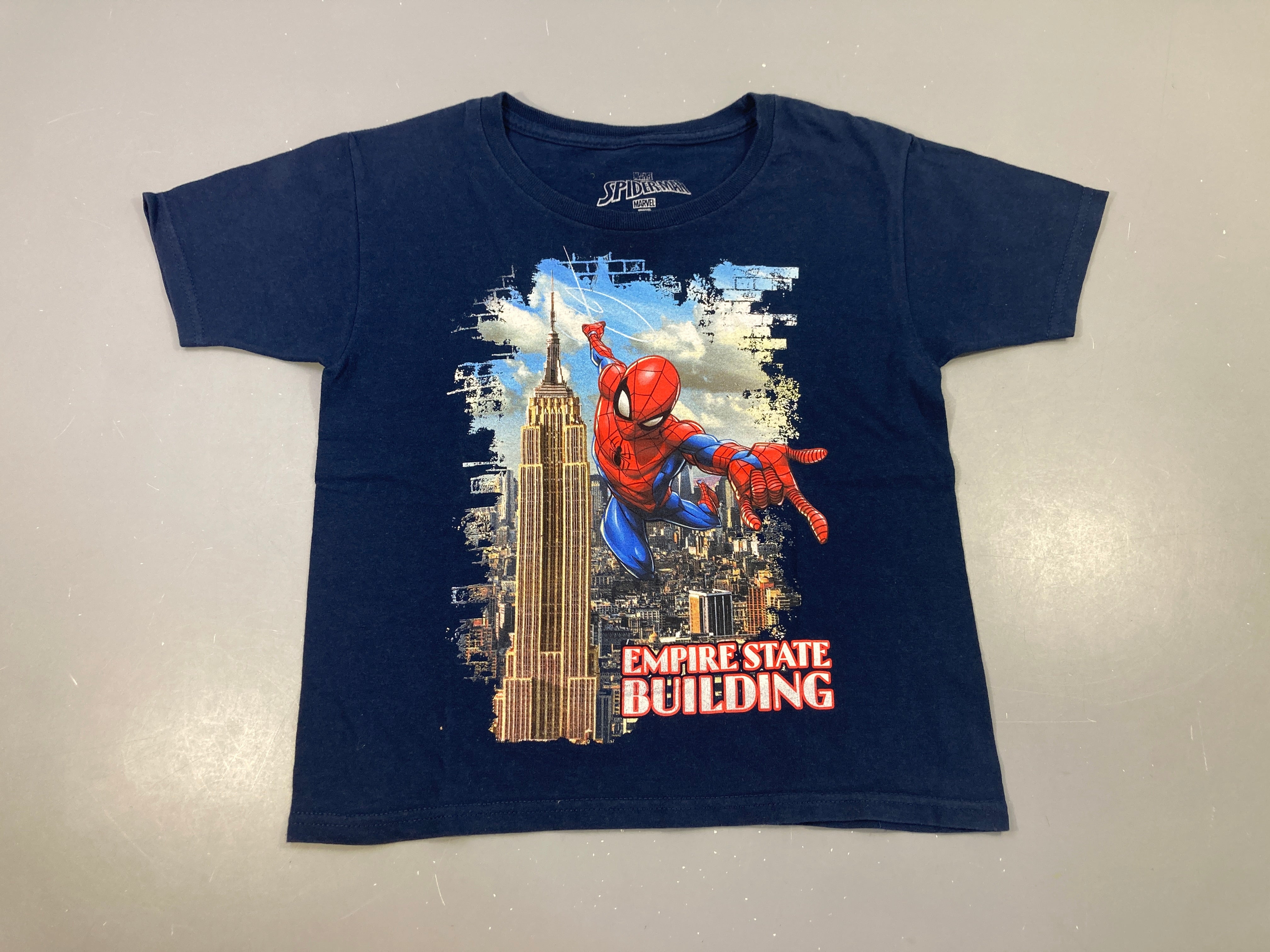 T-shirt m.c bleu foncé 4-5a Mar.vel Spiderman Taille grand