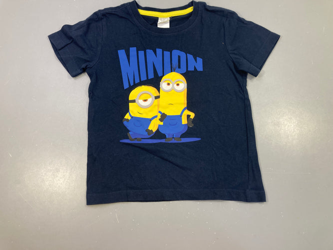 T-shirt m.c bleu foncé Minions, moins cher chez Petit Kiwi