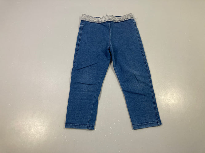 Tregging style denim ceinture irisée, moins cher chez Petit Kiwi