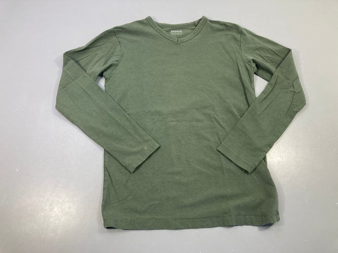T-shirt m.l vert col V Petite tache manche, moins cher chez Petit Kiwi