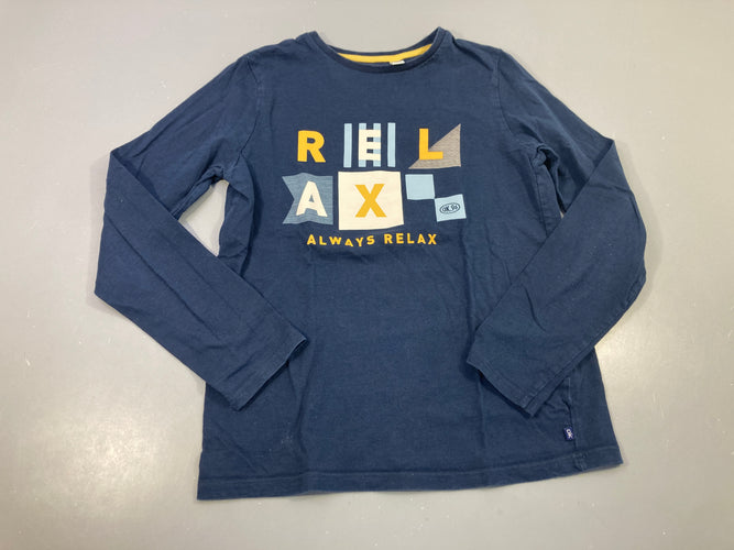 T-shirt m.l bleu foncé Lettres, moins cher chez Petit Kiwi
