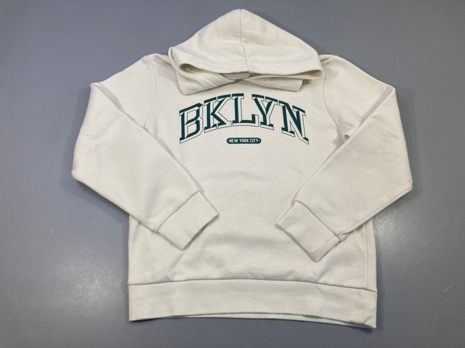 Sweat à capuche écru Brlyn légèrement bouloché, moins cher chez Petit Kiwi