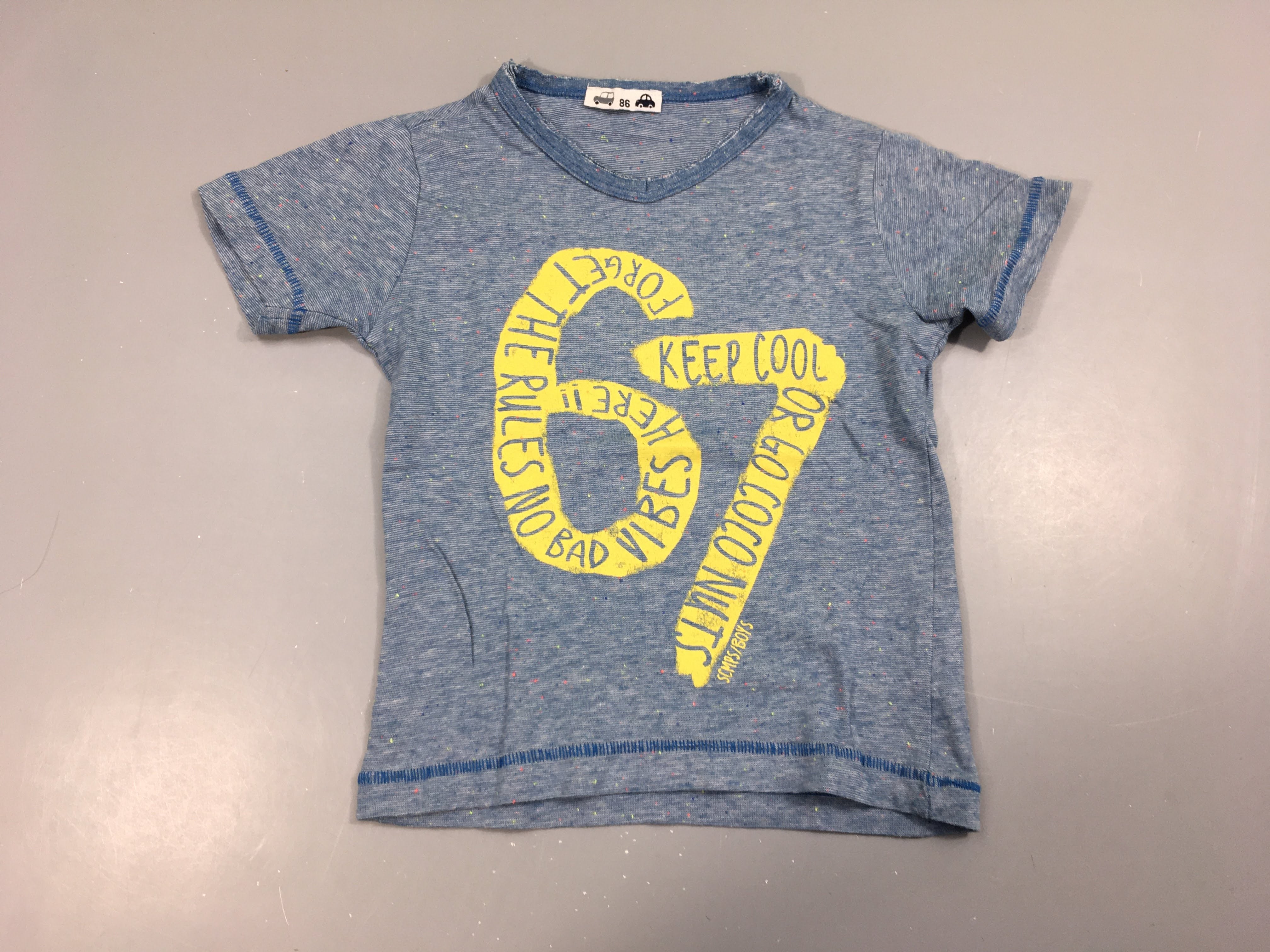 T-shirt m.c bleu rayé 67