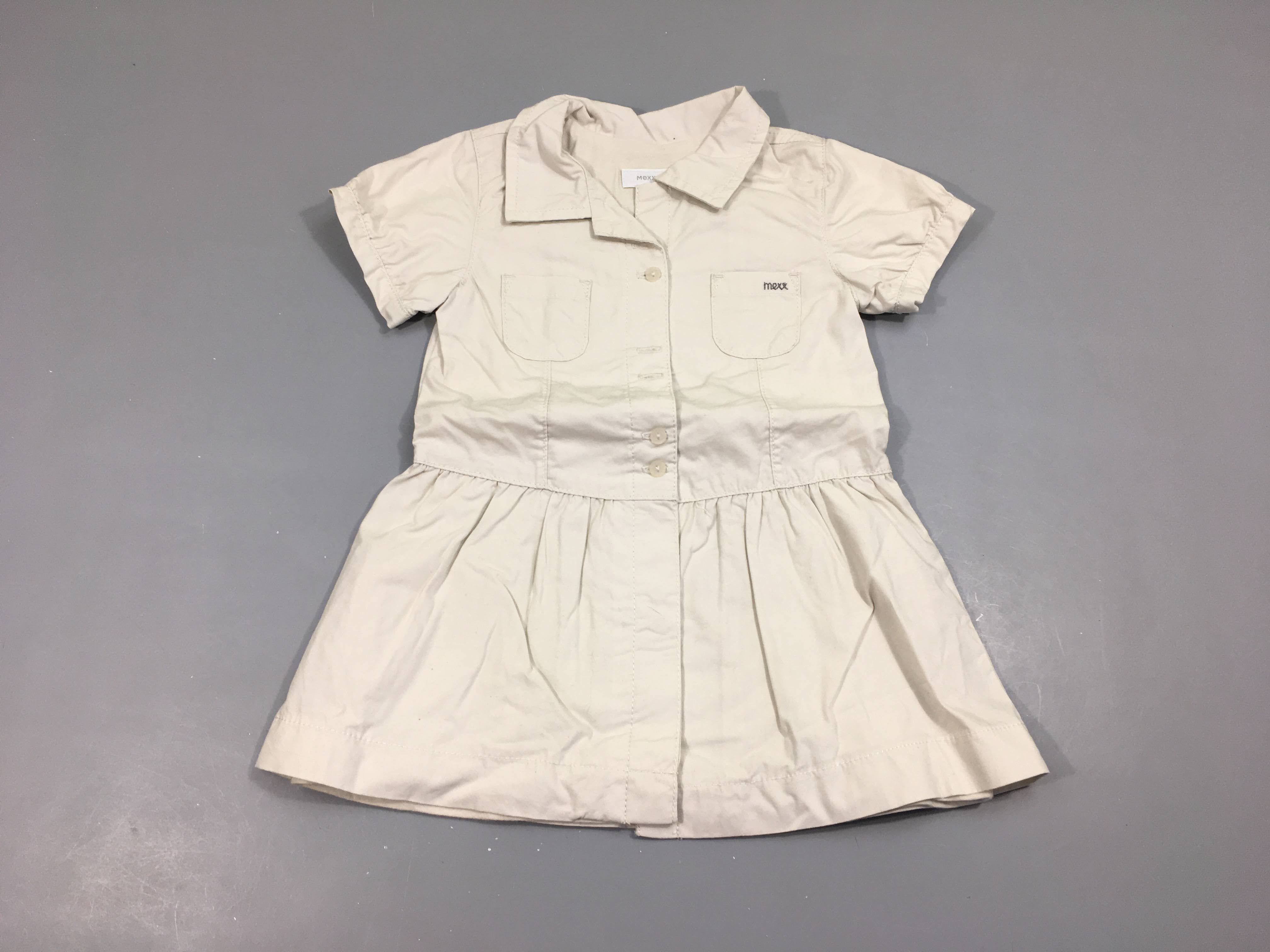 Robe m.c beige poches doublée