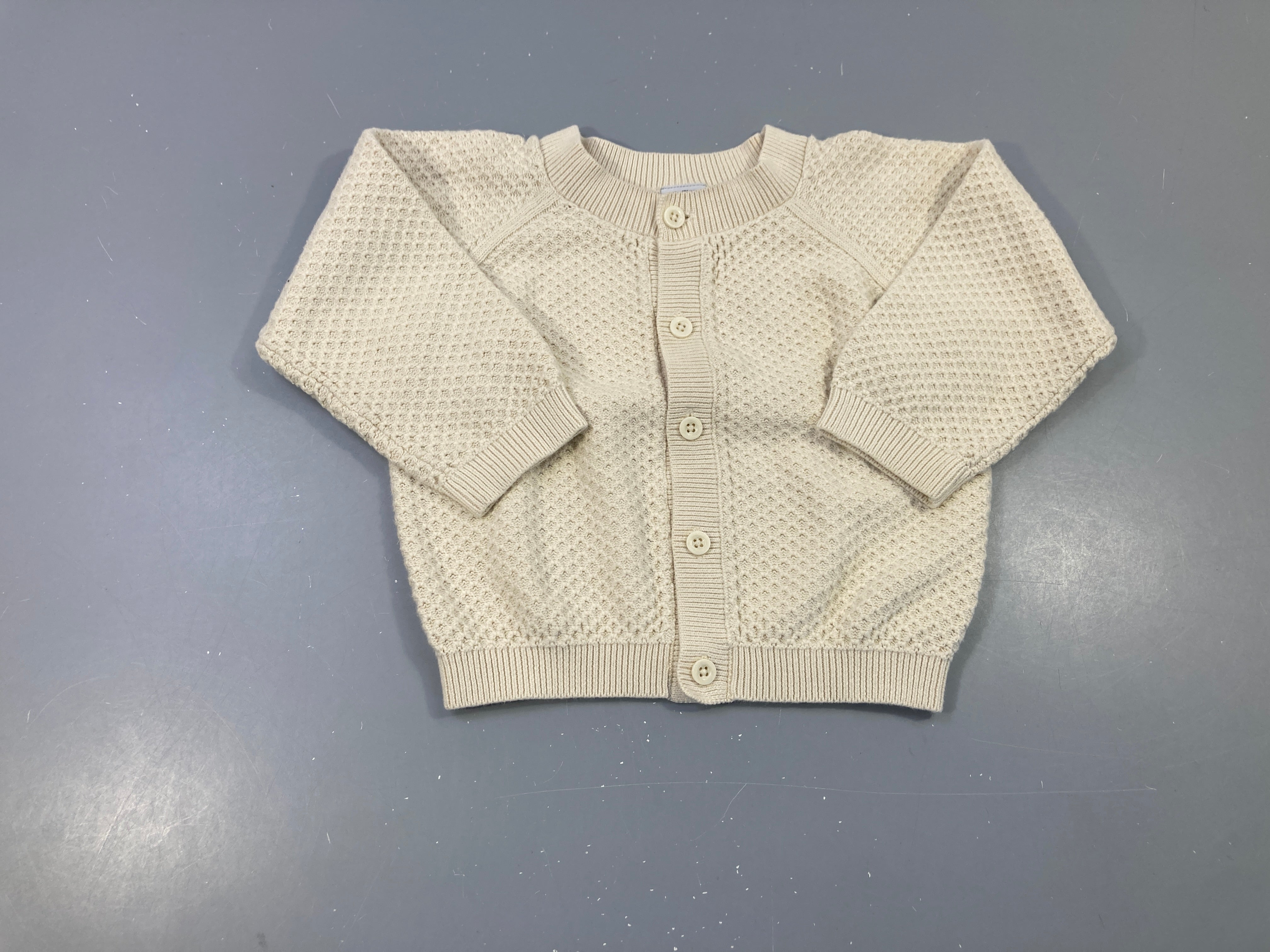 Gilet beige texturé