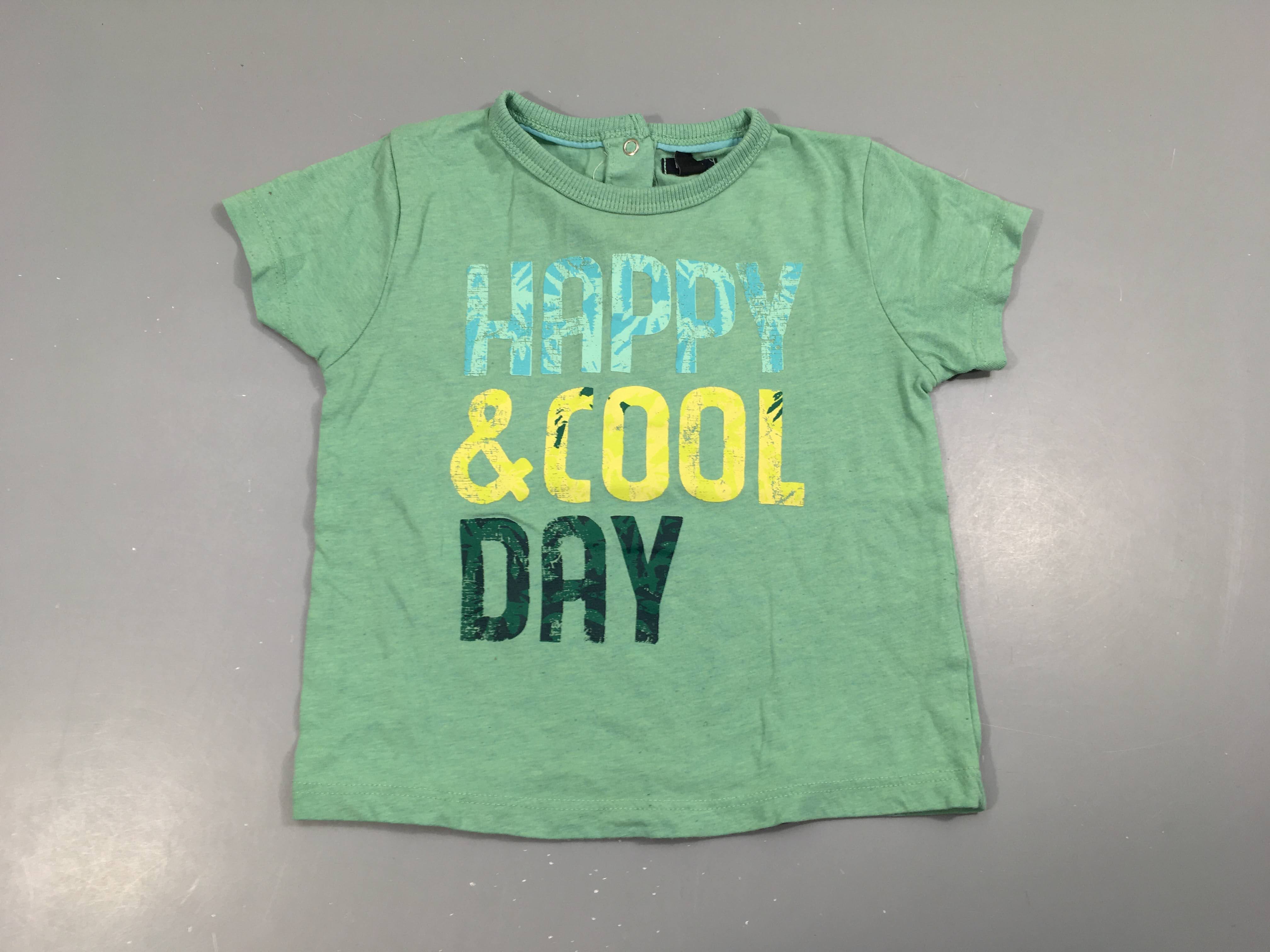 T-shirt m.c vert Happy Cool