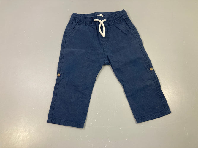 Pantalon chino bleu foncé, moins cher chez Petit Kiwi