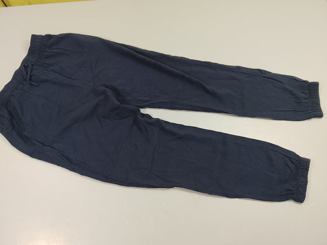Pantalon fluide  bleu marine , taille et chevilles élastiques, moins cher chez Petit Kiwi