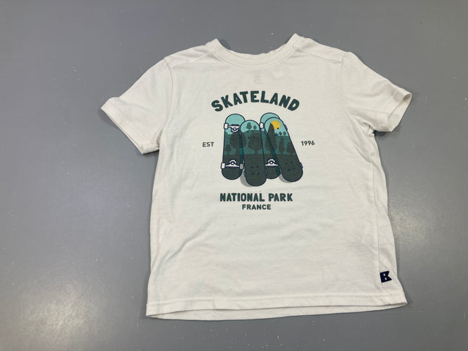 T-shirt m.c blanc Skateland, moins cher chez Petit Kiwi