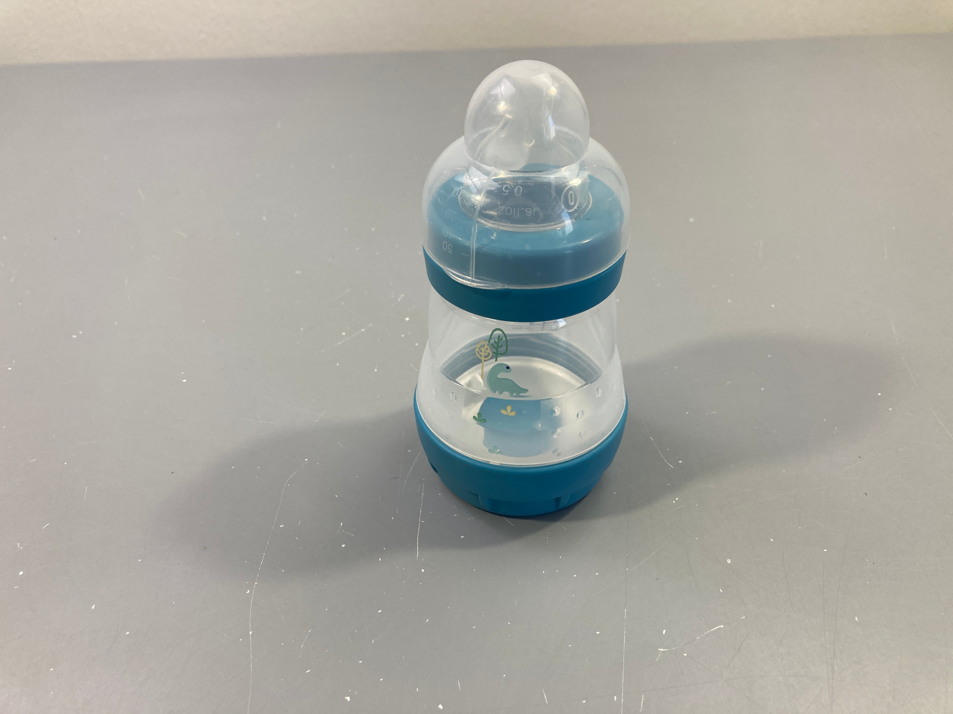 Biberon plastique Mam 160ml bleu dino