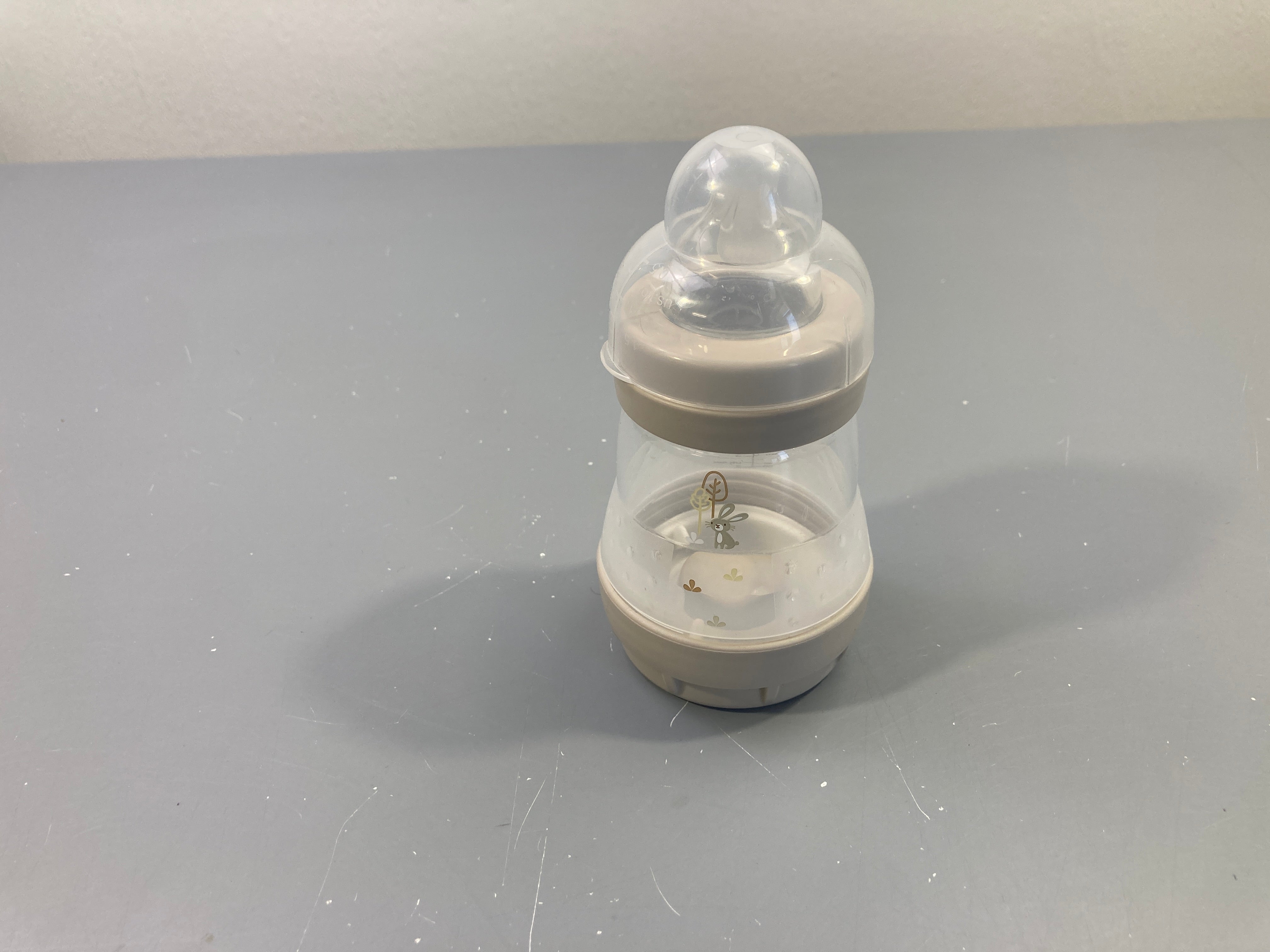 Biberon plastique Mam 160ml beige lapin