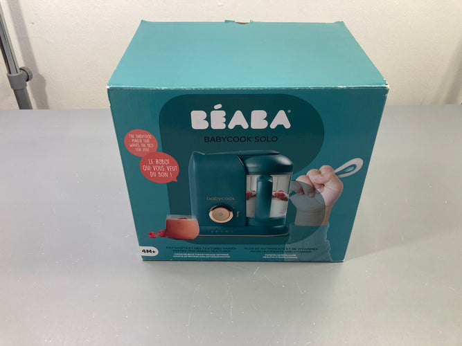 Babycook solo bleu canard, plastique jauni, a servi, non testé, moins cher chez Petit Kiwi