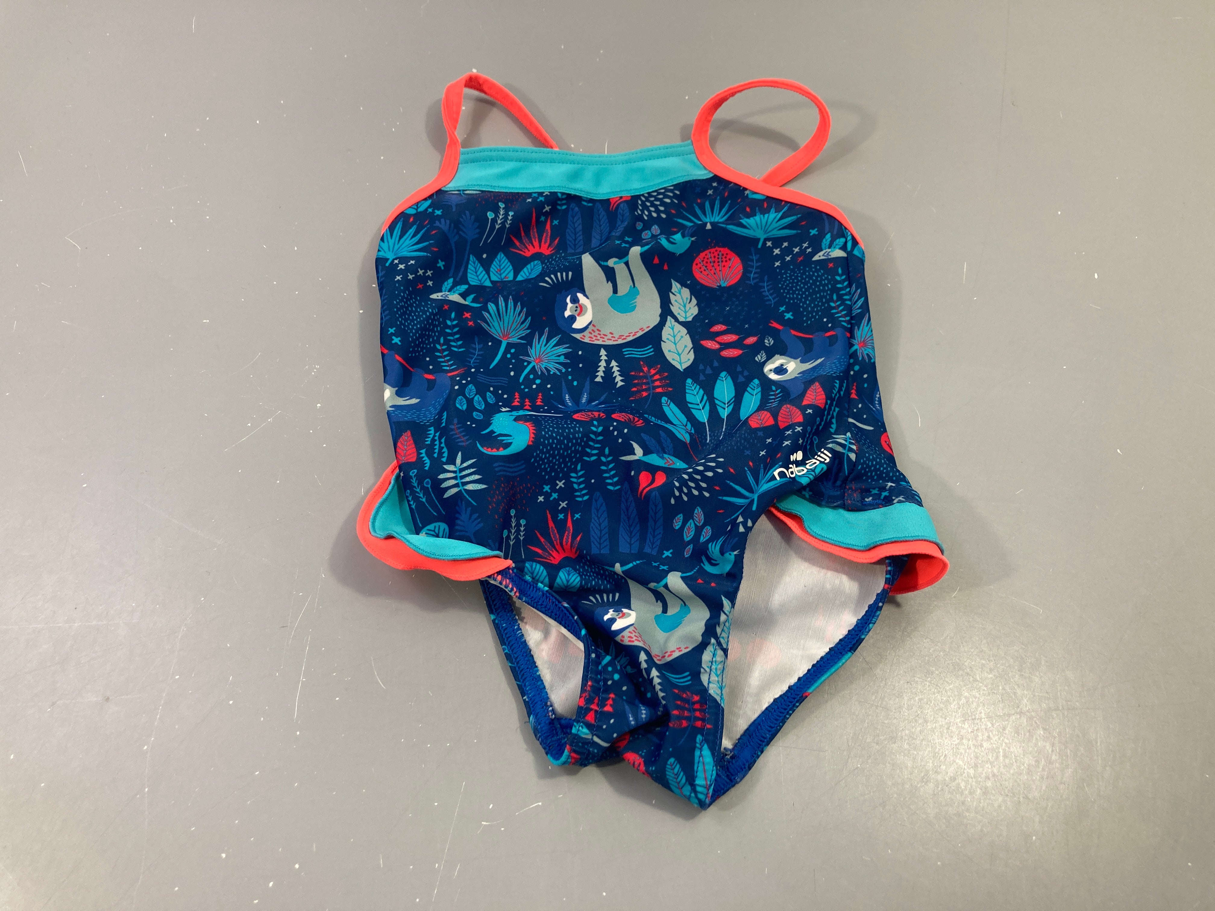 Maillot bleu motif paresseux