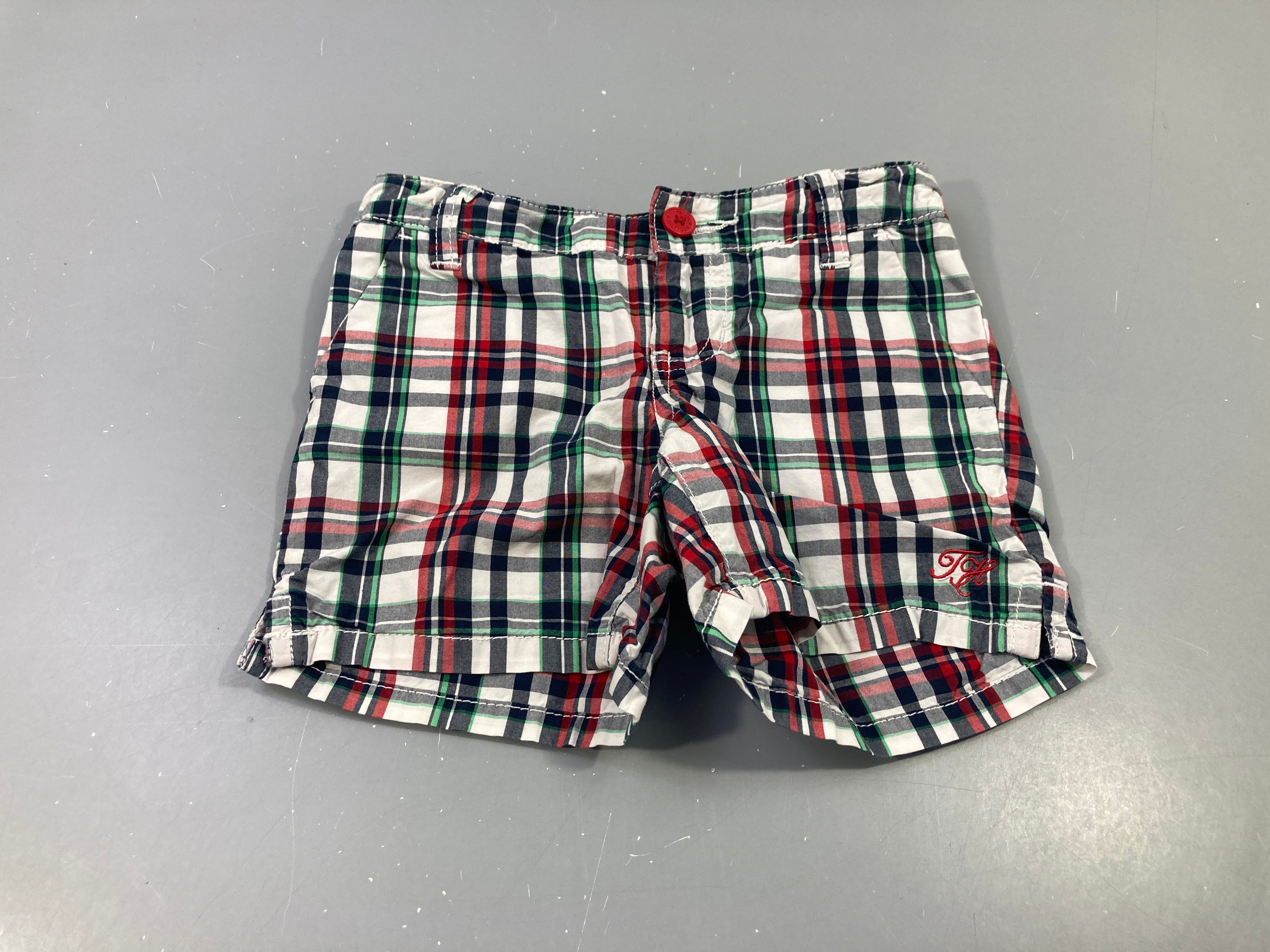 Short carreaux blanc/bleu/vert/rouge