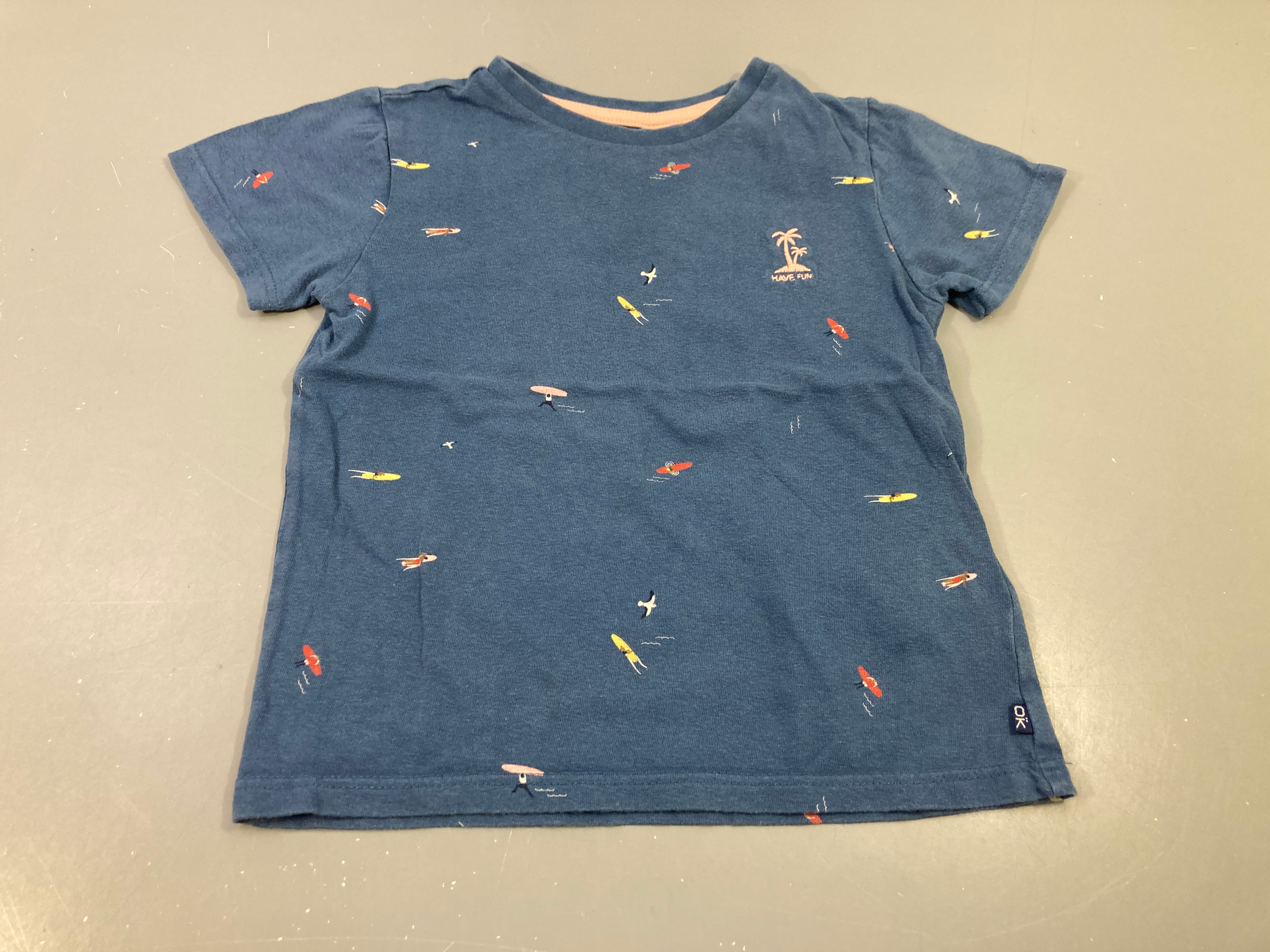 T-shirt m.c bleu surfeurs