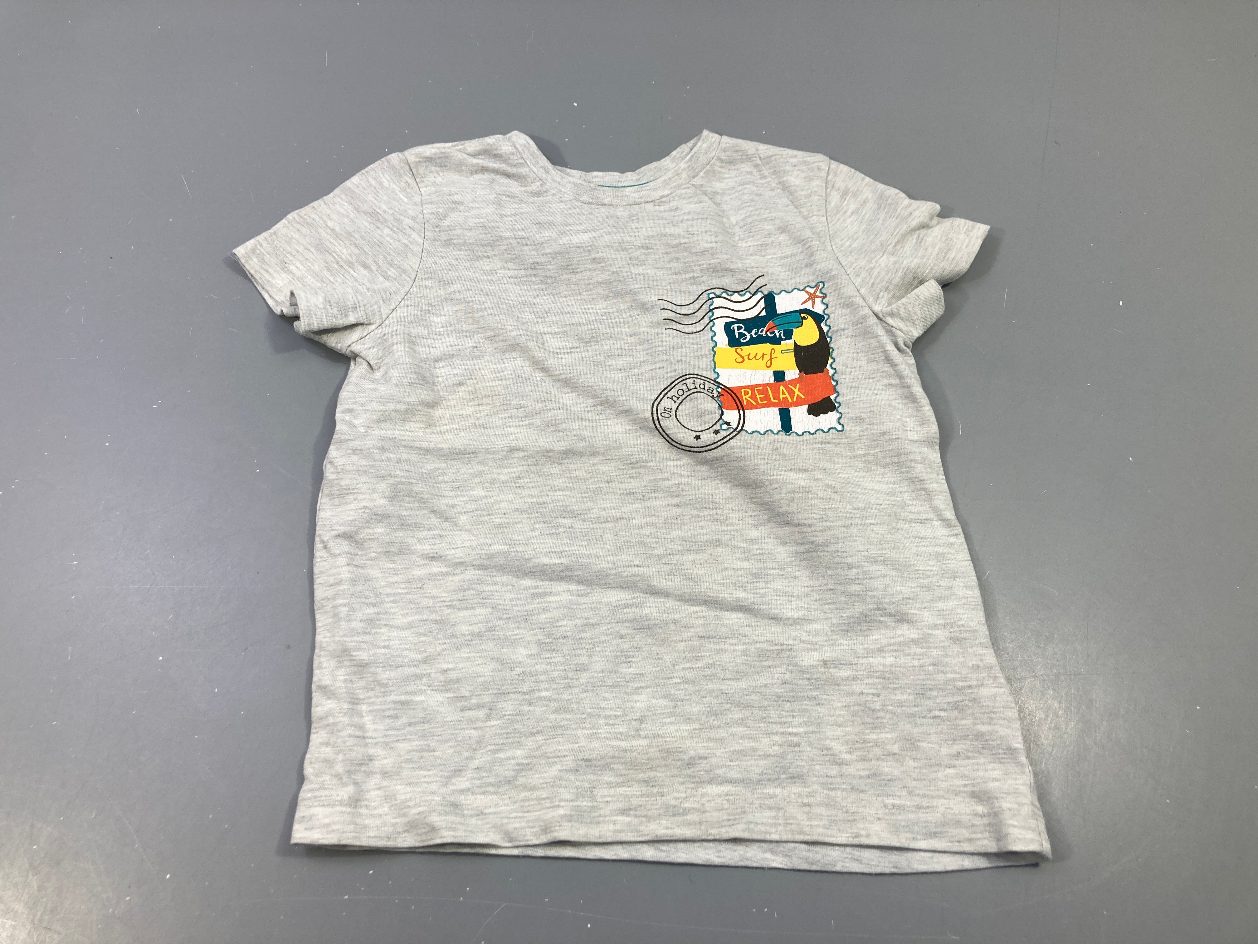 T-shirt m.c gris clair , on holiday