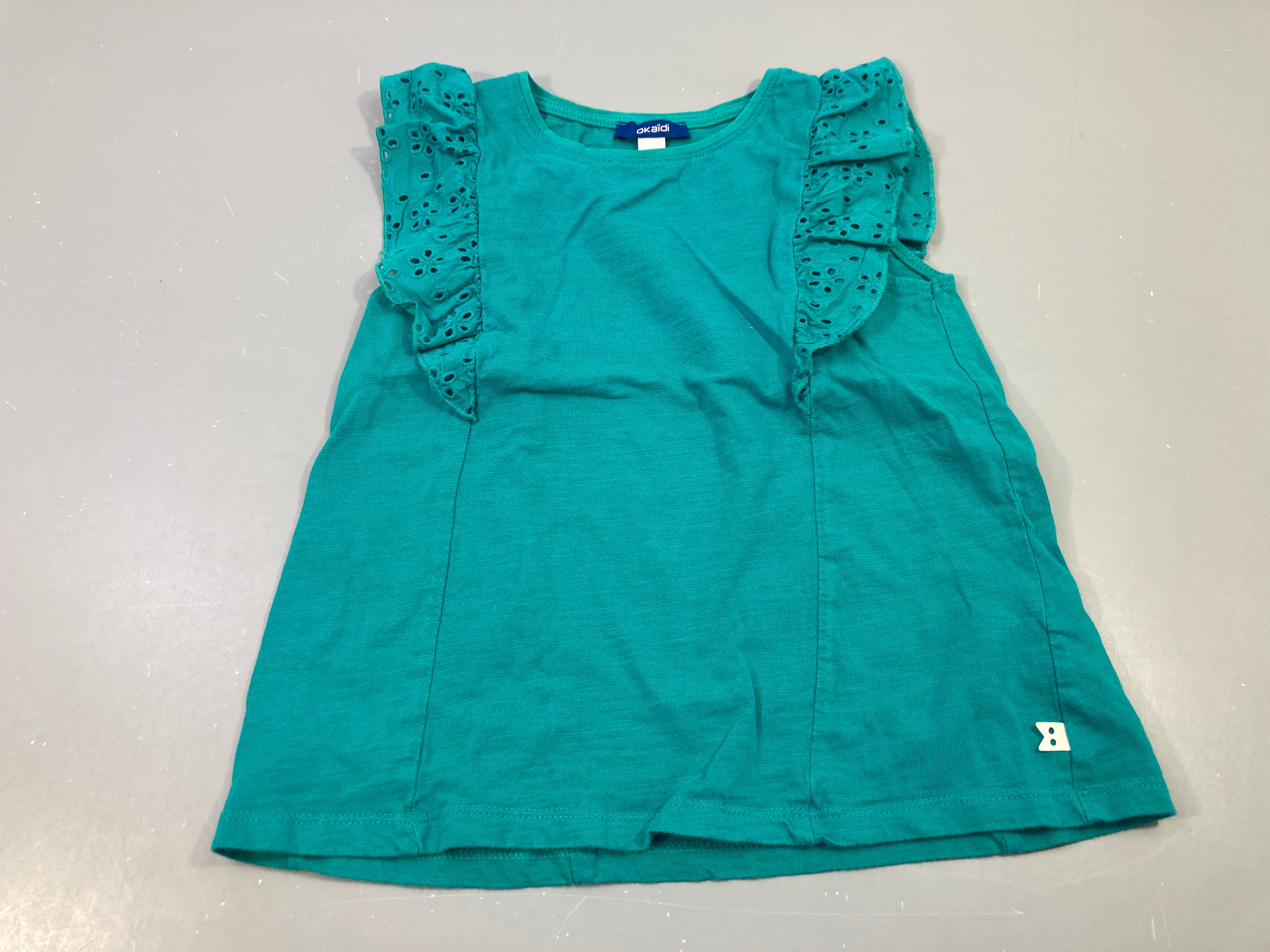 T-shirt s.m volants vert