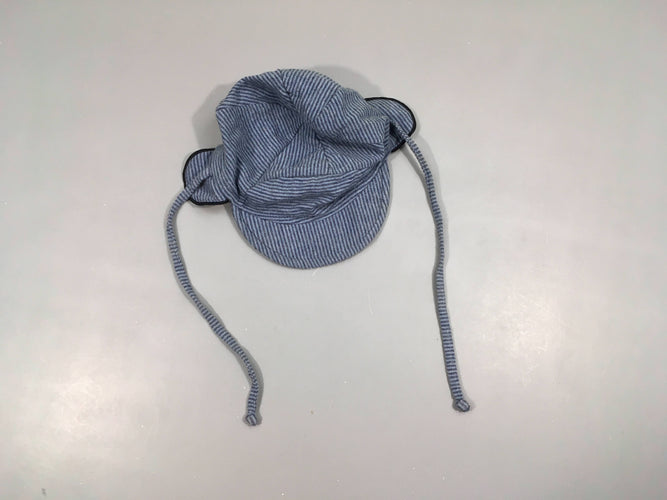 Chapeau jersey bleu rayé, moins cher chez Petit Kiwi
