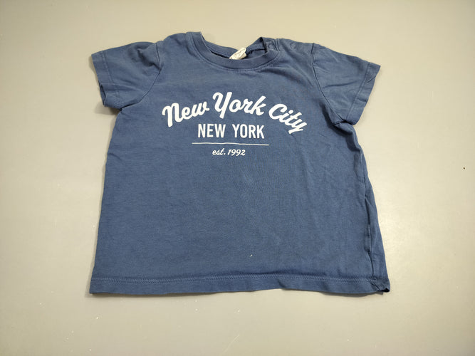 T-shirt m.c bleu "New York City", moins cher chez Petit Kiwi