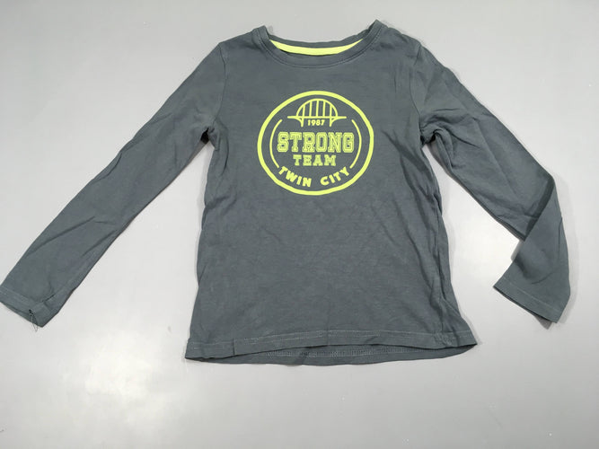 T-shirt m.l bleu vert Strong, moins cher chez Petit Kiwi