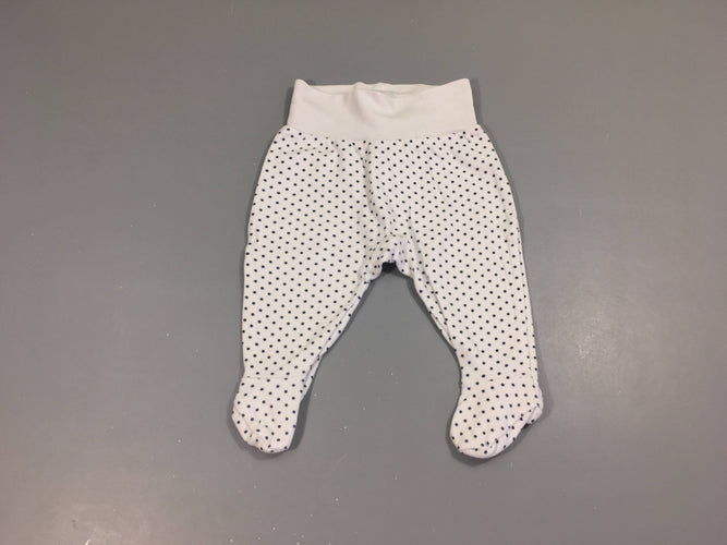 Pantalon jersey à pieds blanc étoles bleues, moins cher chez Petit Kiwi