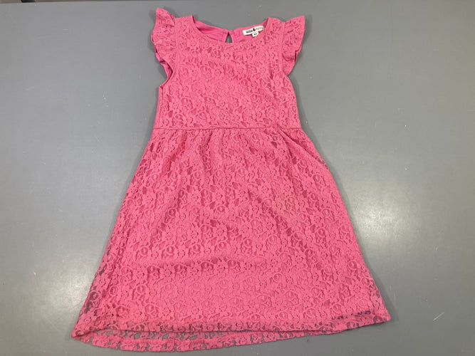 Robe m.c broderie rose, moins cher chez Petit Kiwi