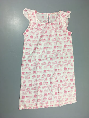 Robe s.m blanc motifs roses, moins cher chez Petit Kiwi