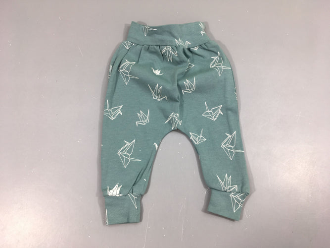 Pantalon molleton bleu origamis, moins cher chez Petit Kiwi