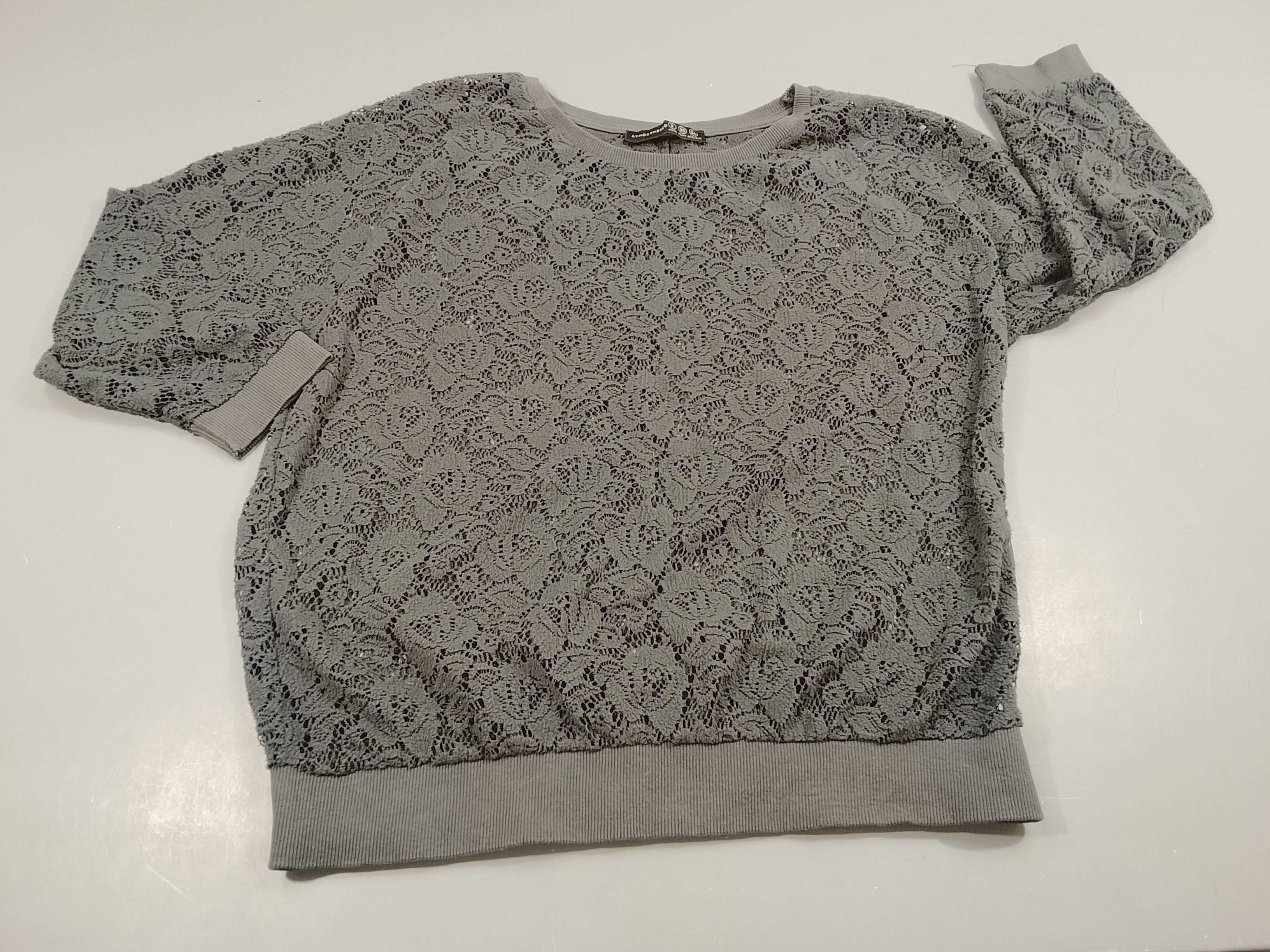 Pull en dentelles gris Atmosphère (34)
