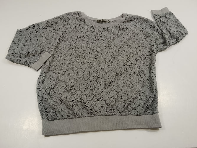 Pull en dentelles gris Atmosphère (34), moins cher chez Petit Kiwi