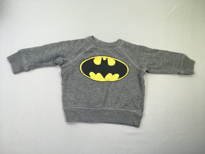 Sweat gris chiné Batman, moins cher chez Petit Kiwi