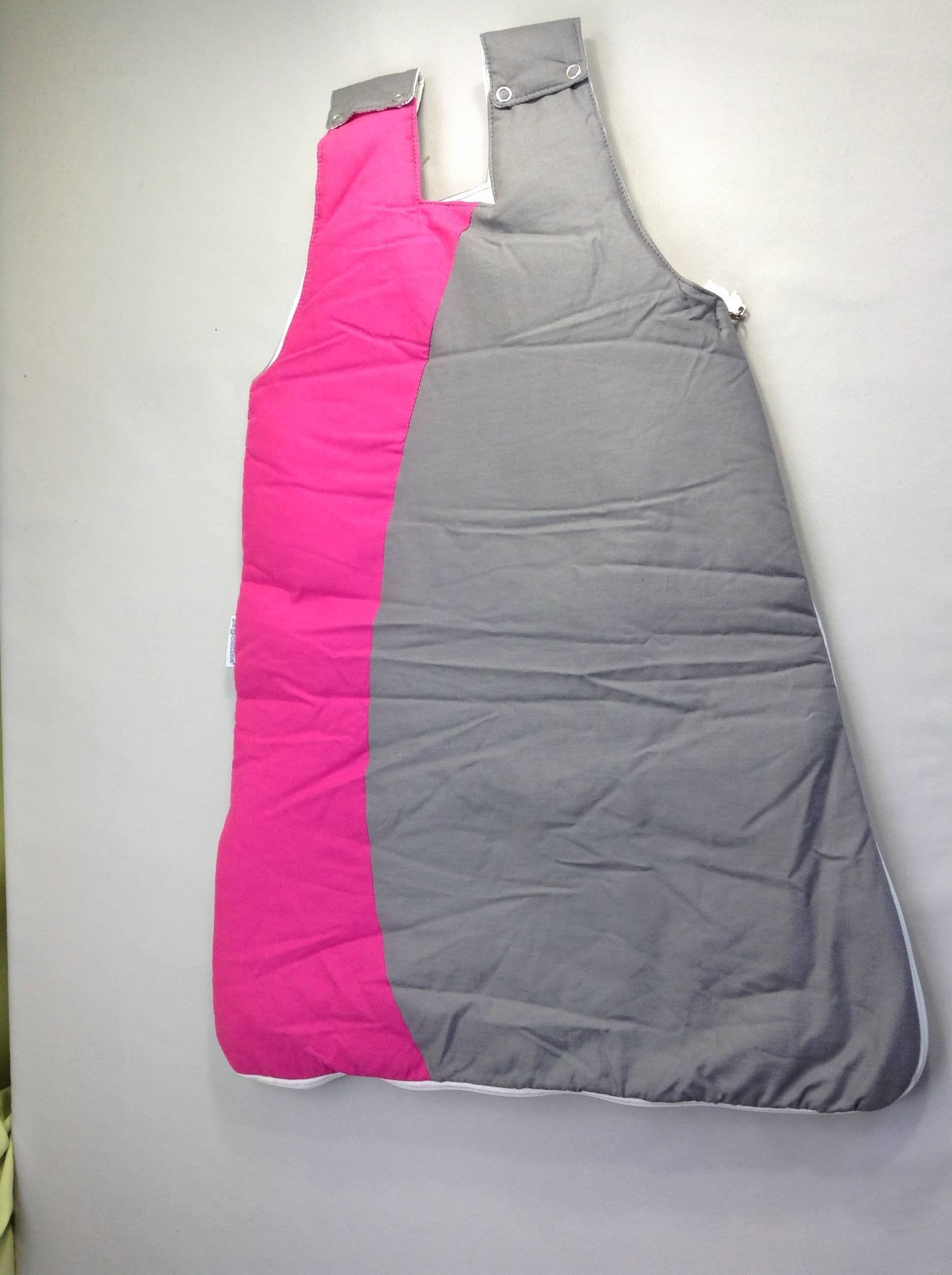 Sac de couchage s.m ouatiné gris/rose, Je caline