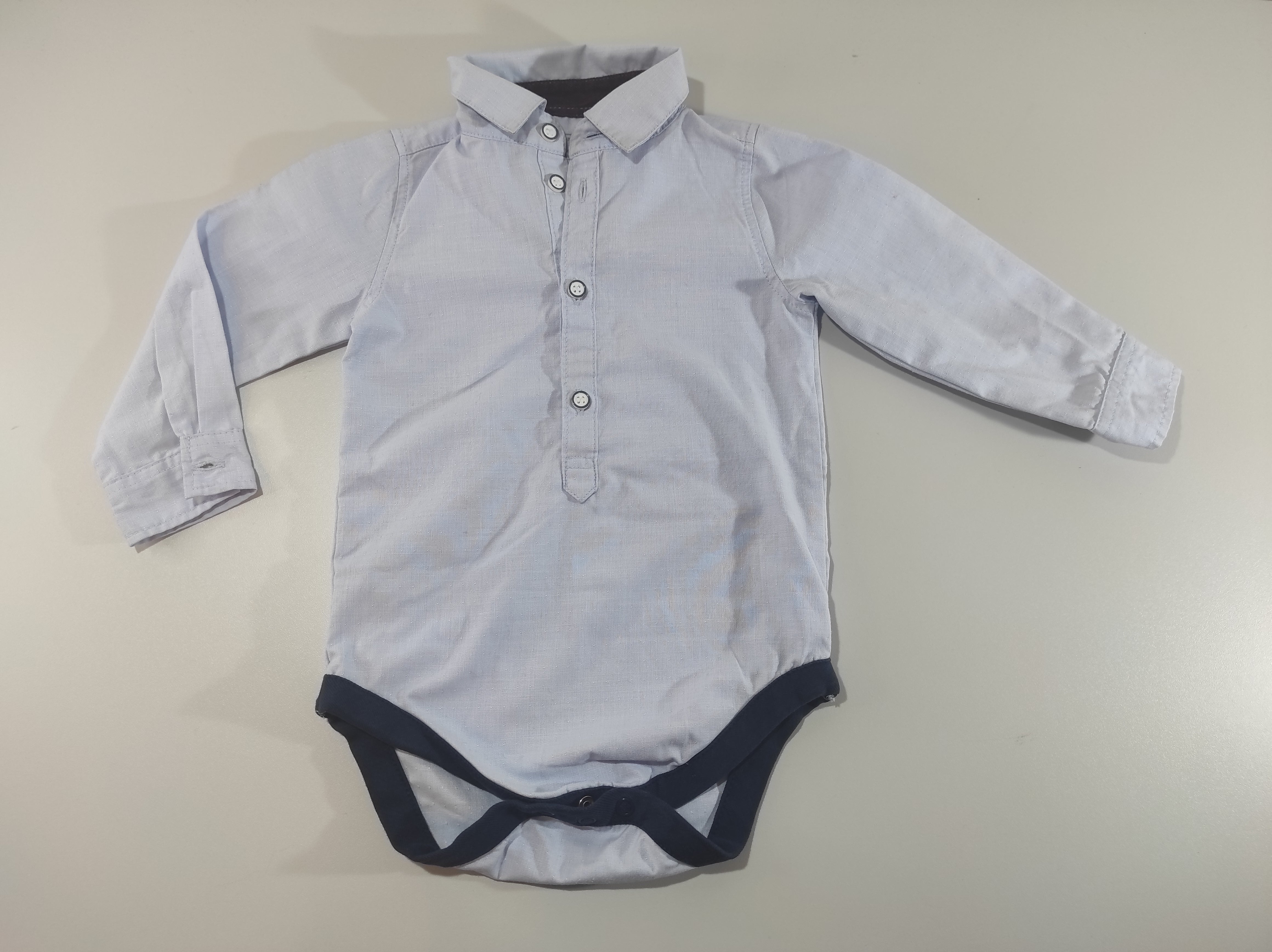 Body chemise m.l bleue clair