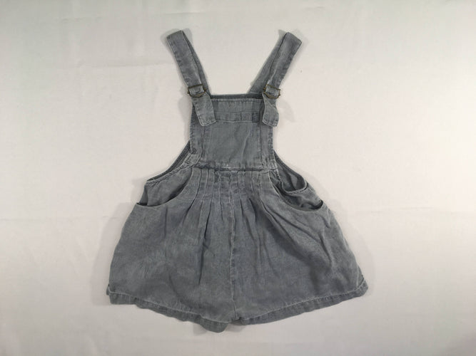 Combishort denim gris, moins cher chez Petit Kiwi