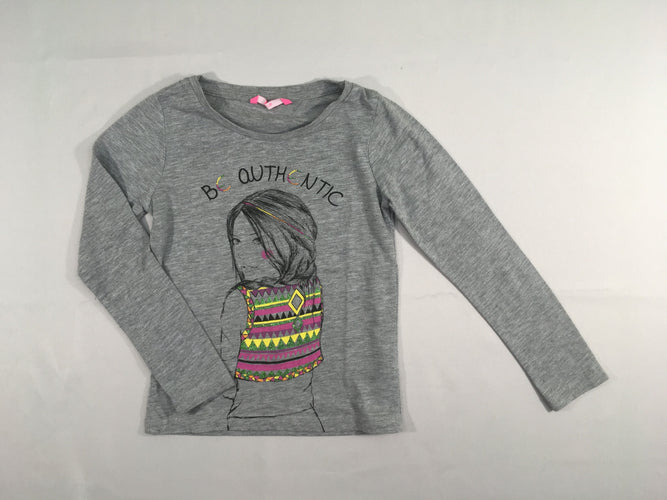 T-shirt m.l gris Fille, moins cher chez Petit Kiwi